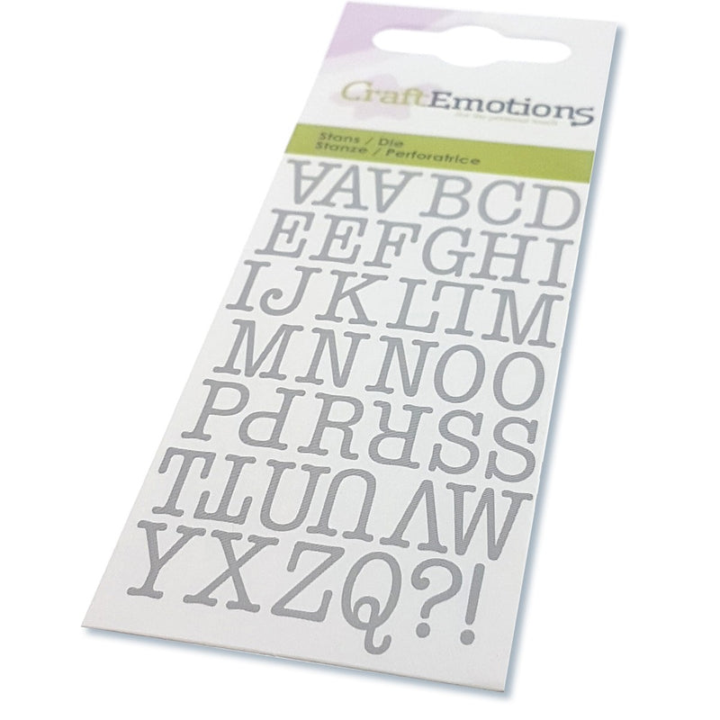Snijmal alfabet typewriter hoofdletters