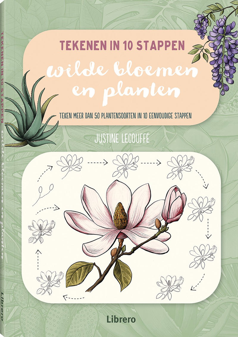 Boek - Tekenen in 10 Stappen - Wilde Bloemen en Planten