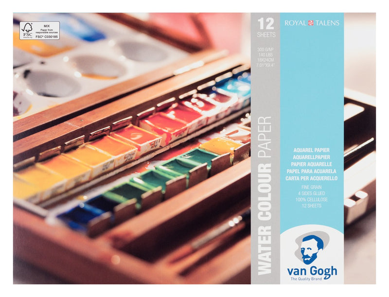 van Gogh blok aquarelpapier - 18x24 cm