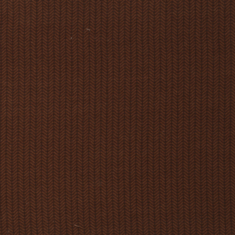 Stof katoen - 50x70 cm - visgraat bruin