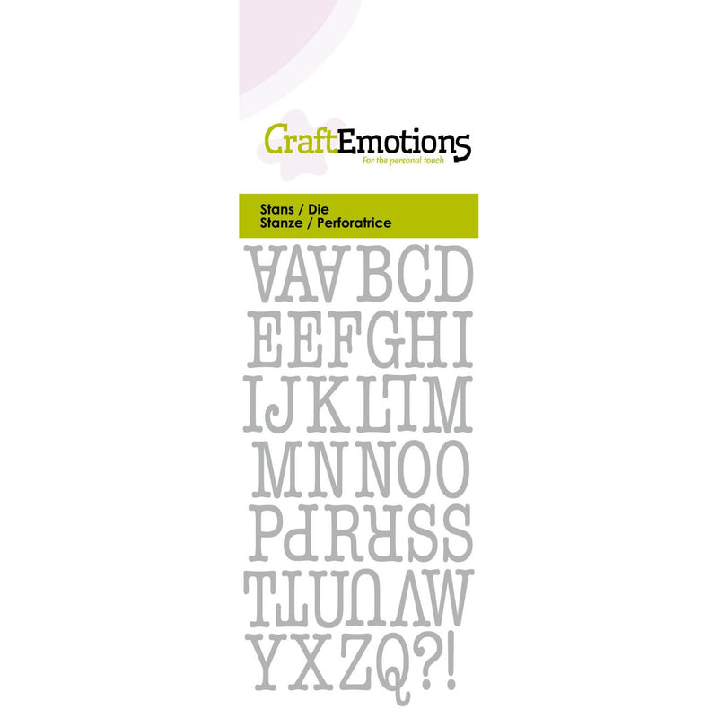 Snijmal alfabet typewriter hoofdletters