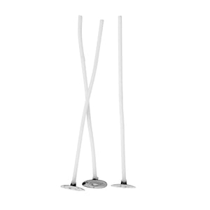 Kaarsenlont met waslaag en voetje - 10 cm - 10 stuks