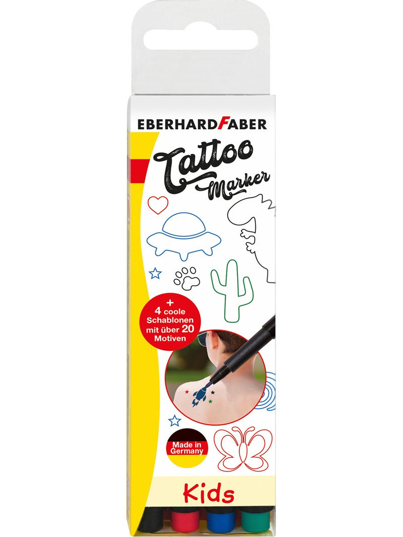 Tattoo stiften - 4 stuks + sjablonen