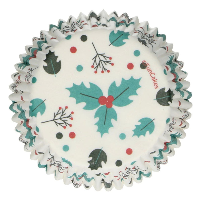 FunCakes baking cups - holly leaf