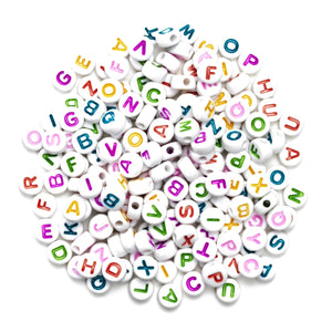 Kralenmix - letters - 500 stuks - gekleurde letters