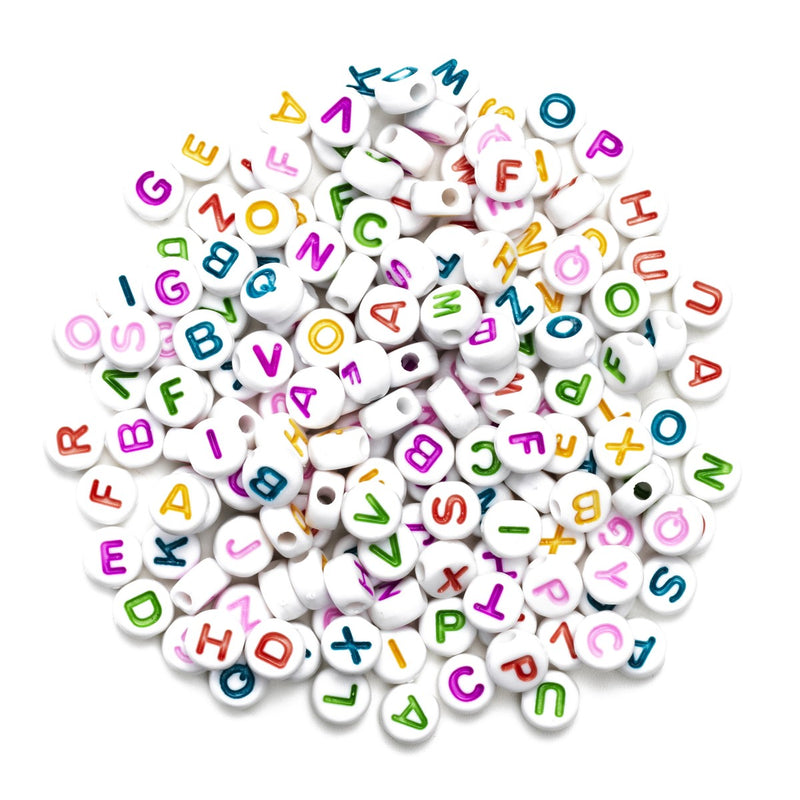 Kralenmix - letters - 500 stuks - gekleurde letters