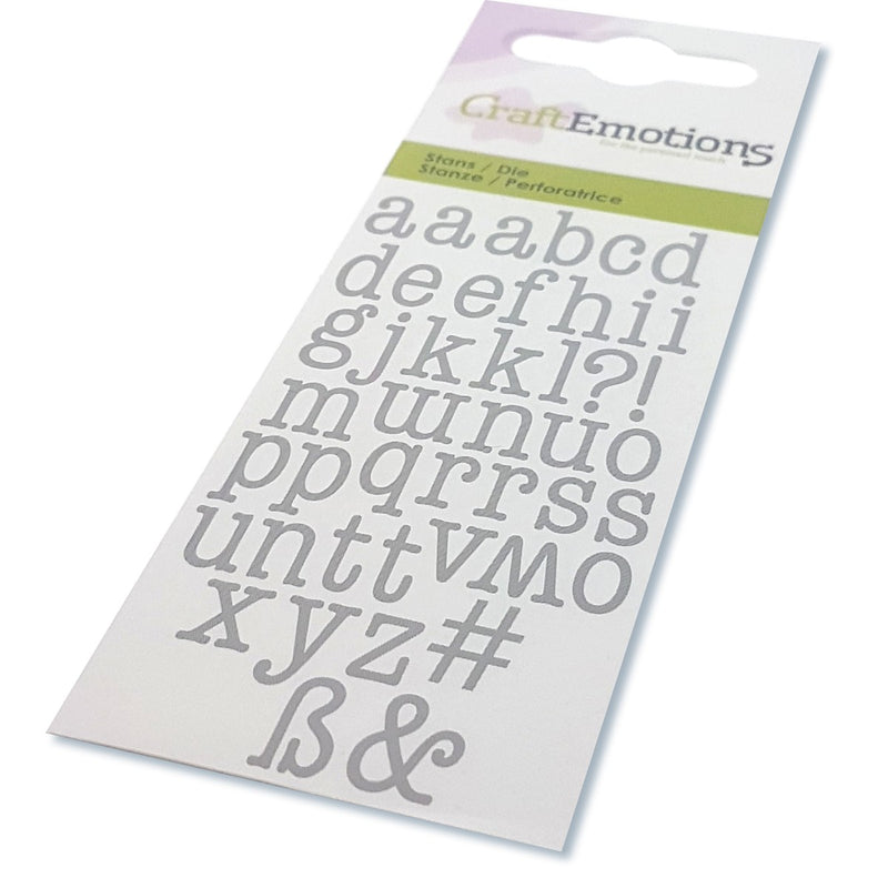 snijmal alfabet typewriter kleine letters