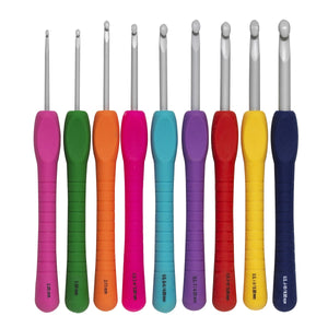 Pony haaknaalden set - ergonomisch - 9 maten - 2 tot 6 mm