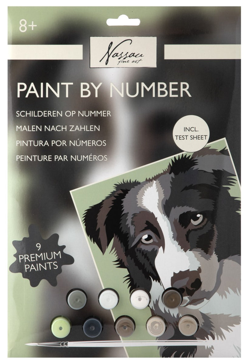 Schilderen op nummer - karton - hond