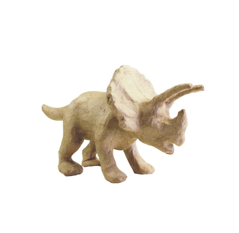 Papier-maché figuur - dino triceratops
