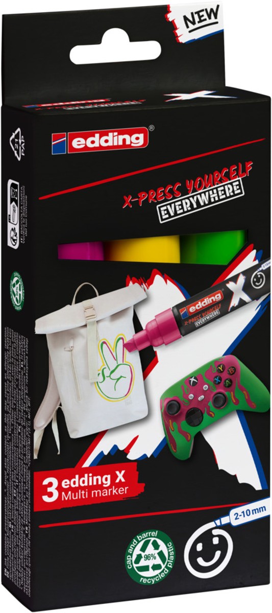 edding 6900 X Multi Marker - 3 stuks - candy