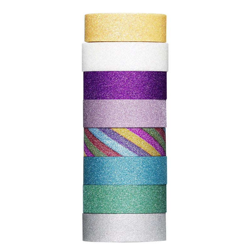 Panduro papertape tube - 8 stuks - pastel glitters