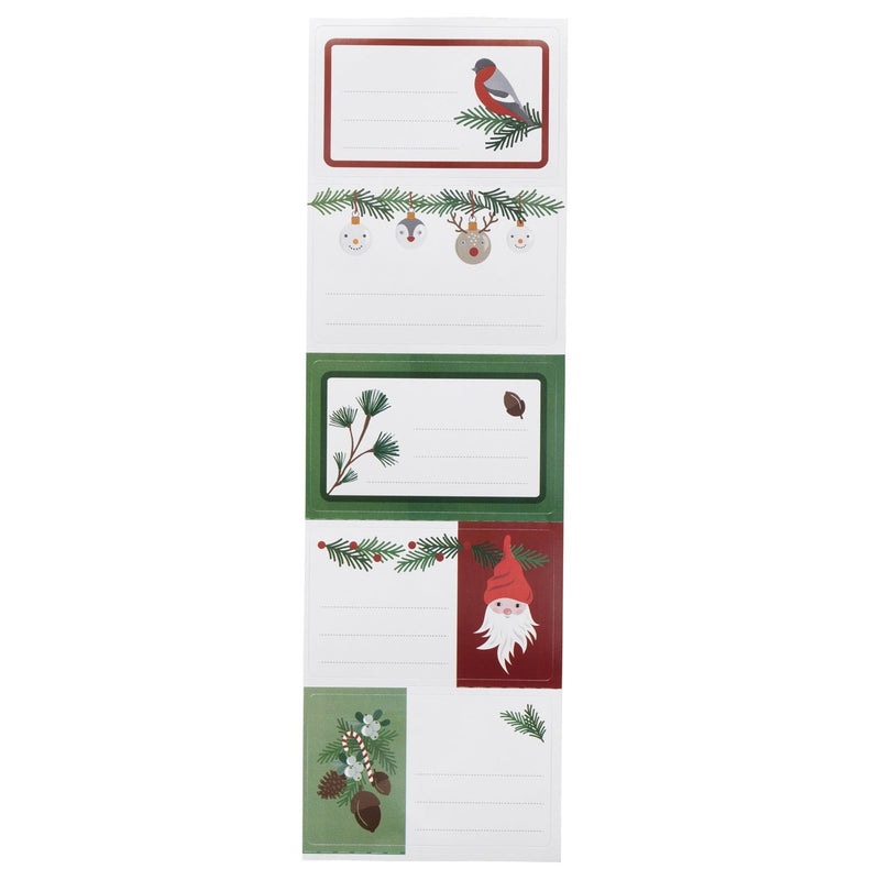 Cadeau etiketten - klassieke Kerst