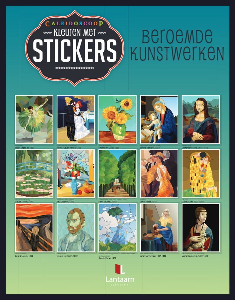 Boek - Kleuren met stickers - beroemde kunstwerken
