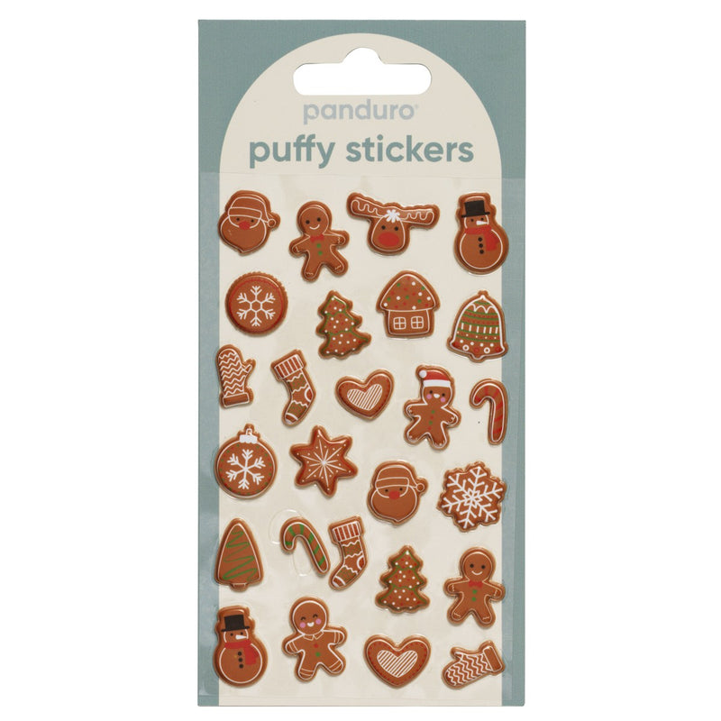 Puffy stickers - 25 stuks - gingerbread men
