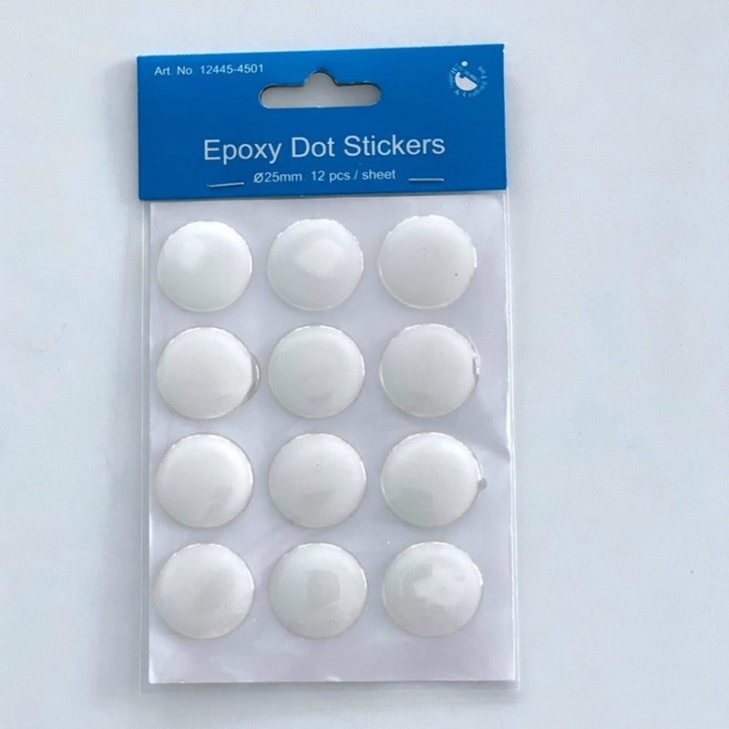 Epoxy dot stickers - 25 mm - 12 stuks