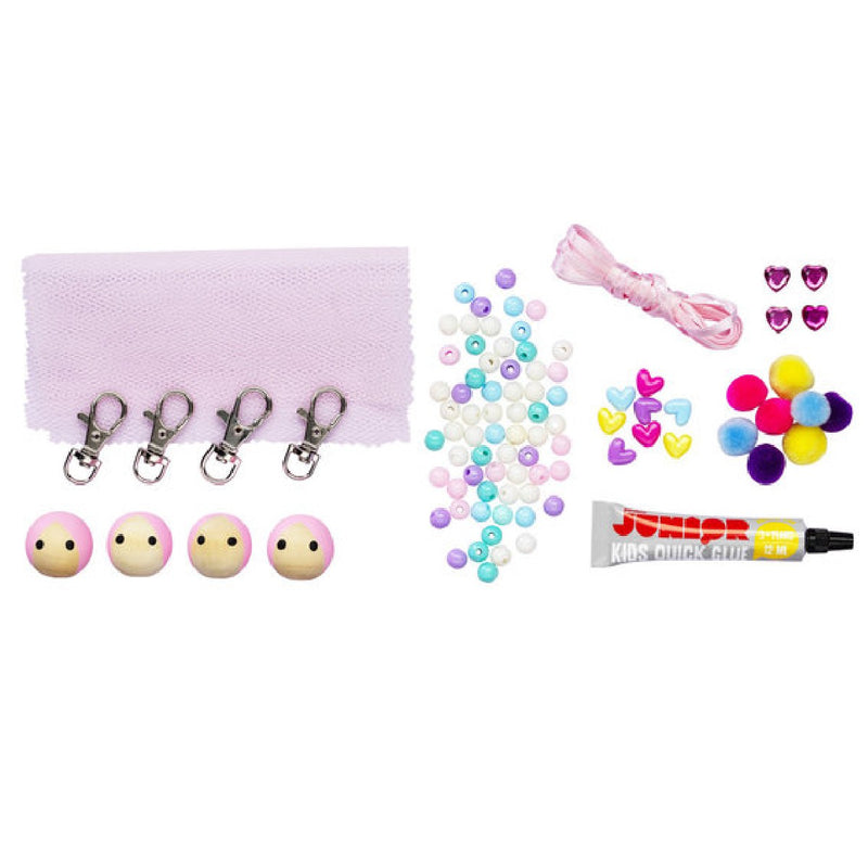 Panduro DIY party kit - dancing dolls key rings