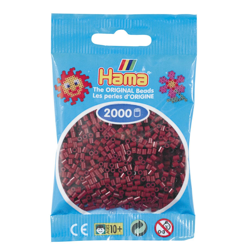 Hama Mini - strijkkralen - 2000 stuks - burgundy 30