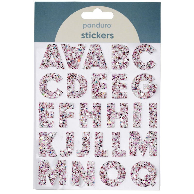 Stickers - letters - glitter roze