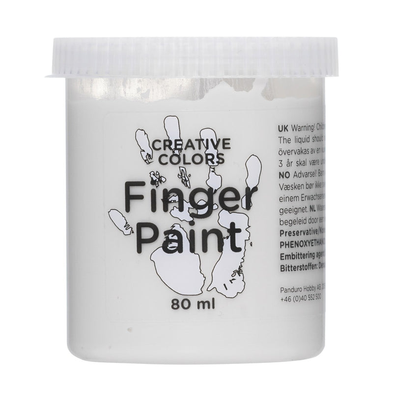 Vingerverf 80 ml - wit