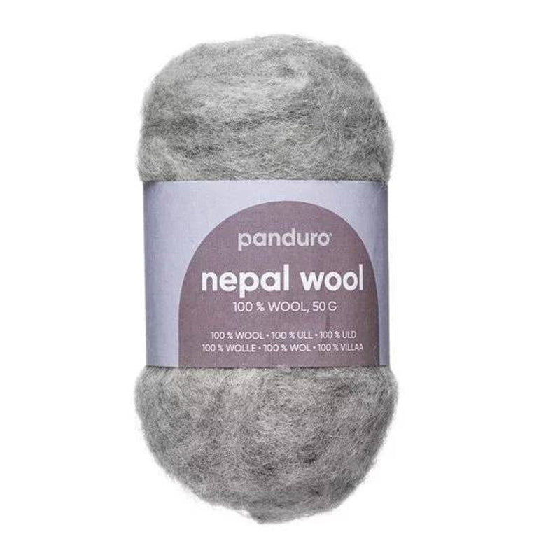 Nepal Wool lamswol - 50 gram - grijs melange