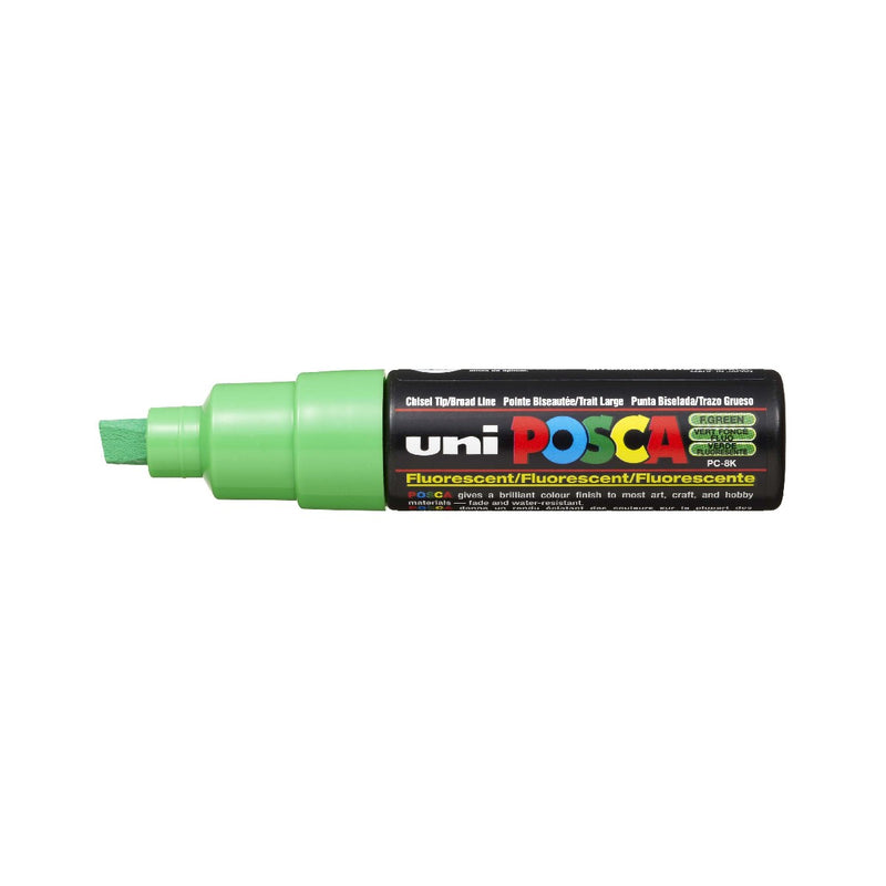 POSCA acrylmarker - beitelpunt PC-8K - 8 mm - fluor groen