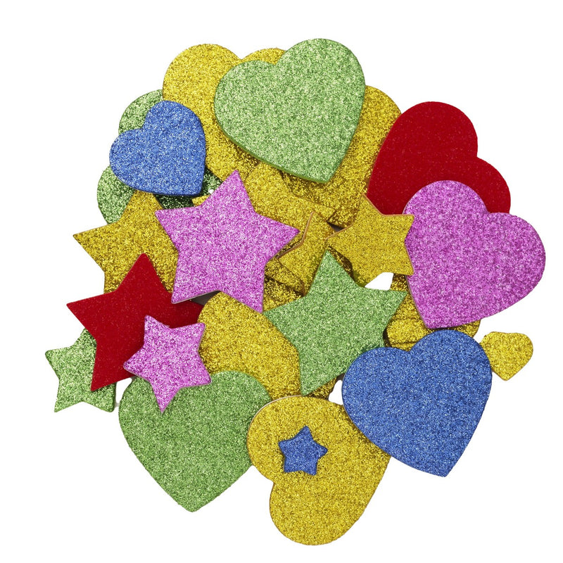 Funky Foam stickers - stars & hearts