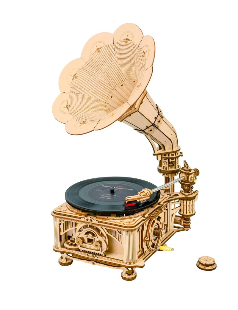 Robotime houten 3D puzzel - Classical Gramophone
