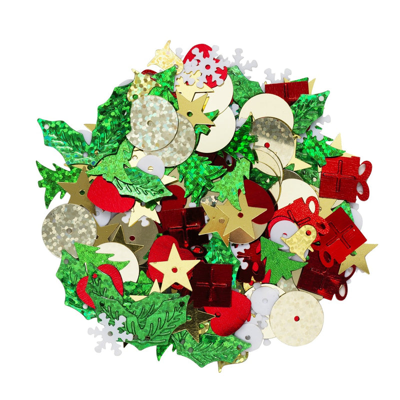 Pailletten - mix kerstkleuren