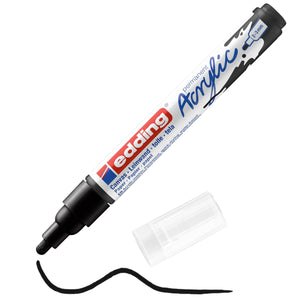 edding 5100 acrylic marker medium - 901 diep zwart