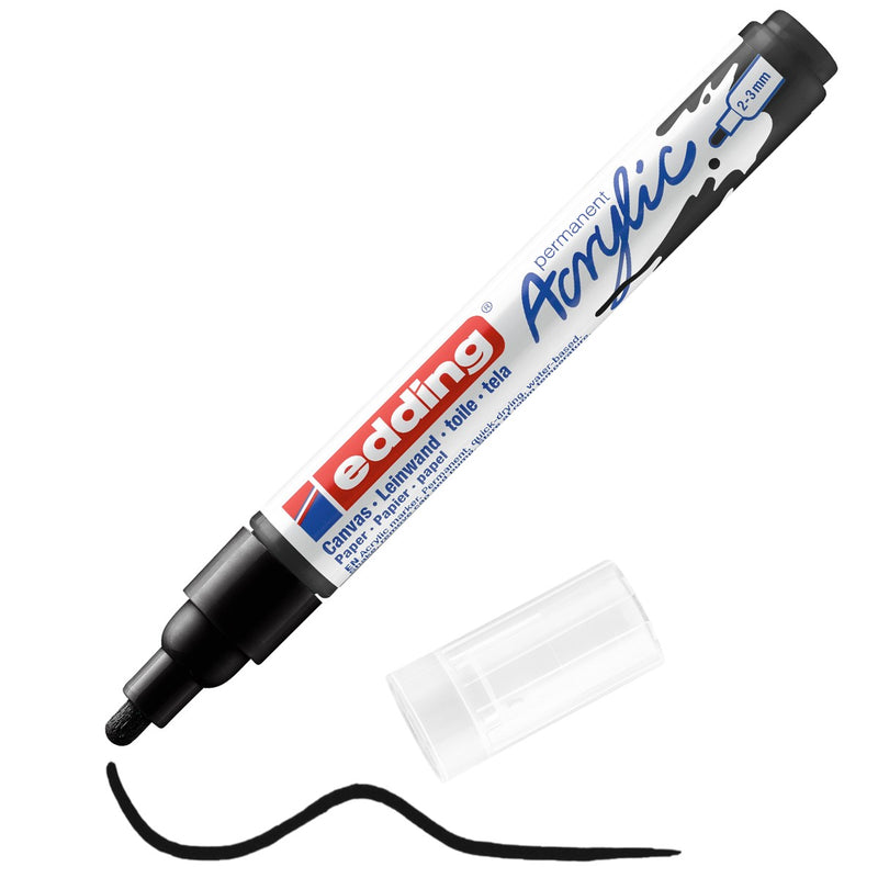 edding 5100 acrylic marker medium - 901 diep zwart