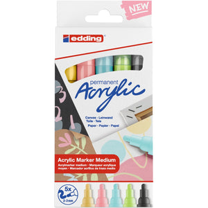 edding 5100 acrylic marker - 5 stuks - pastel