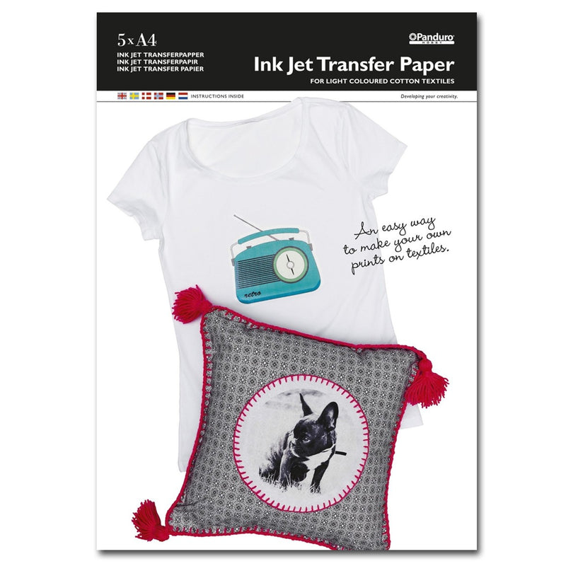 Transferpapier voor lichte stoffen 5x A4