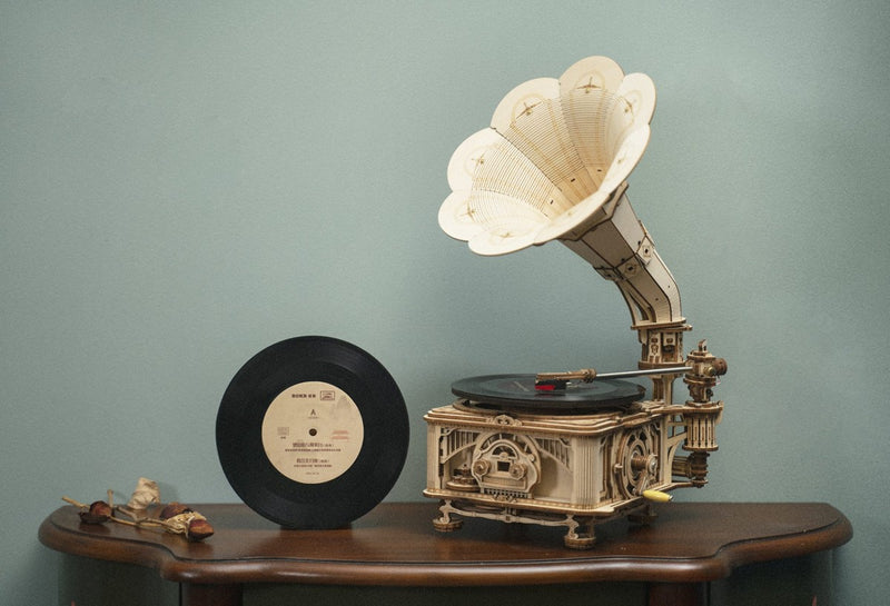 Robotime houten 3D puzzel - Classical Gramophone