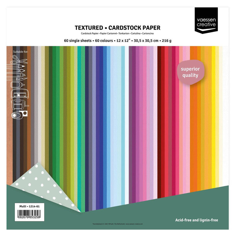 Vaessen Creative cardstock papier - textuur 216 gram