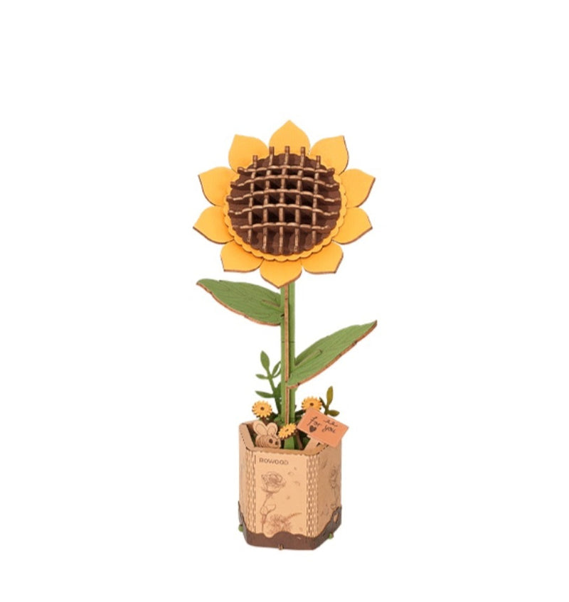 Robotime houten 3D puzzel - Sunflower