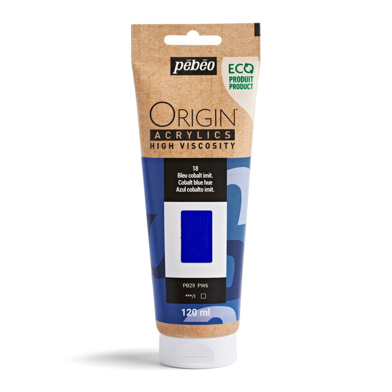 Pebeo Origin Acrylics - 120 ml - 18 Cobalt Blue Hue
