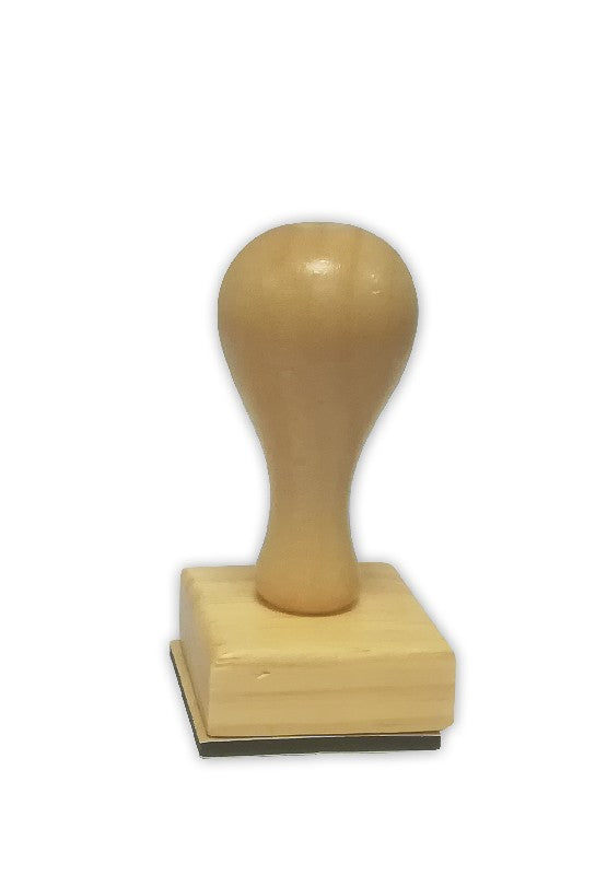 Handvat hout voor stempels 4x4x8 cm