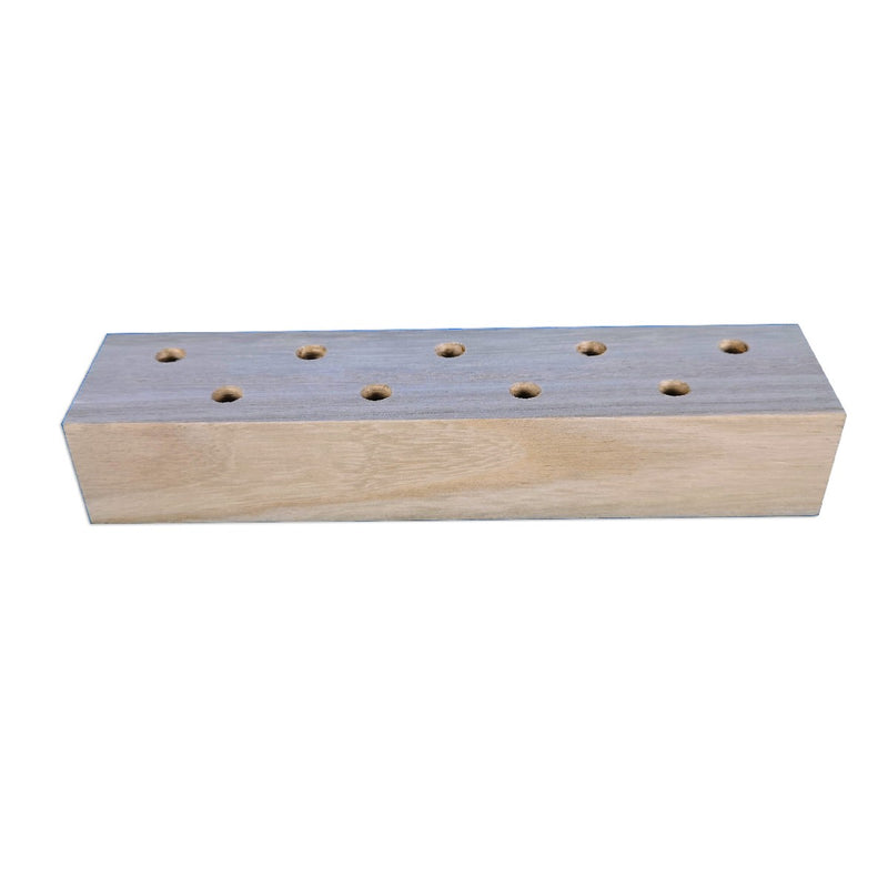 Houten droogbloemen houder