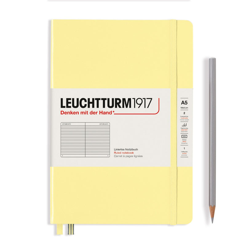 LEUCHTTURM1917 - notebook A5 - lijntjes - vanille