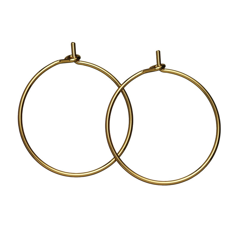 Creool oorbellen - verguld - 20 mm - 2 stuks