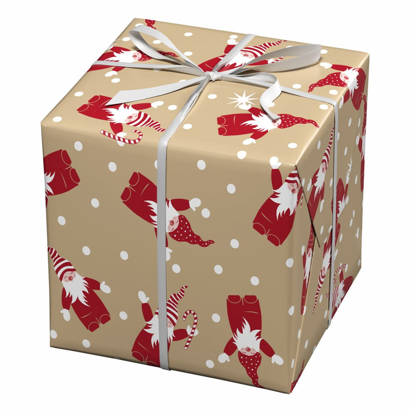 Cadeaupapier - 10 meter - vrolijke Kerstman