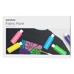 Panduro Fabric Paint - 5x 80 ml - bright