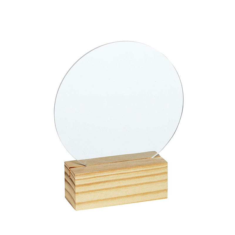 Acrylplaat met houder - rond