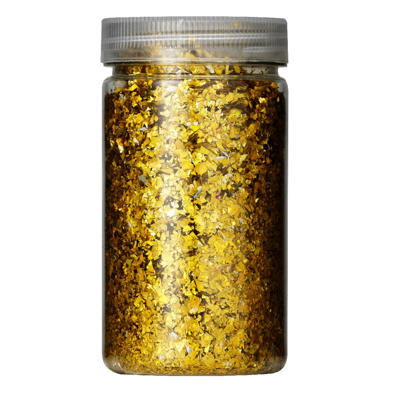 Glittervlokken - gerecycled - 40 gram - goud