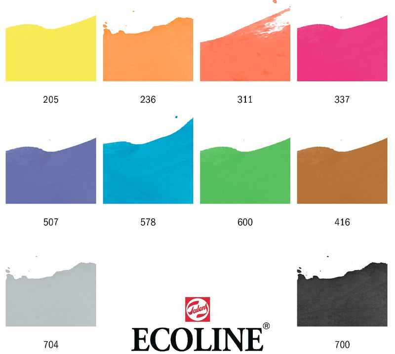 Ecoline inkt set - 10 stuks