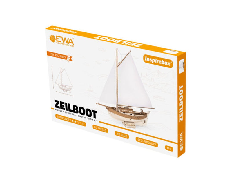 Inspirebox houten 3D puzzel - zeilboot