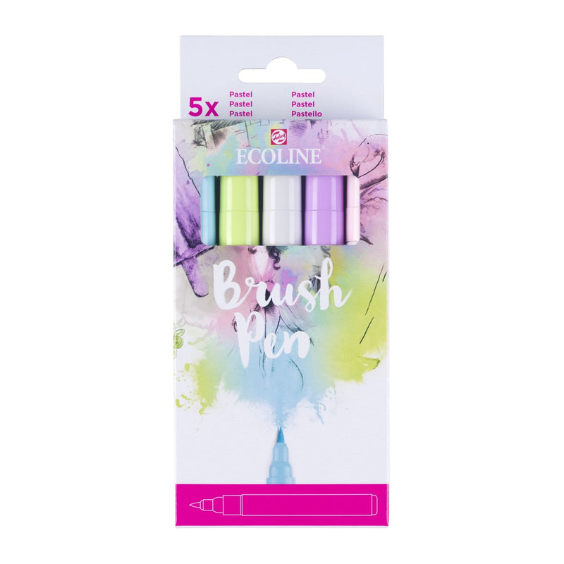 Ecoline Brush Pen set - 5 stuks - pastel