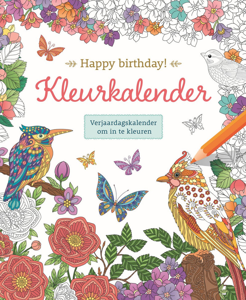 Kleurkalender - Happy birthday!