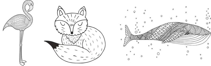 Securit window stencils - 3 x A3 - Animals